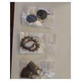 Handcrafted Copper and Turquoise Patina Earring Set