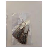 Handcrafted Copper and Turquoise Patina Earring Set