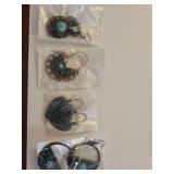 Southwestern Style Turquoise Stone Earring Collection