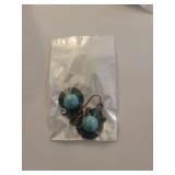 Southwestern Style Copper and Turquoise Earring Set