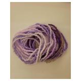 Purple Beaded Waist Belt Set with Keychain