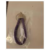 Purple Beaded Waist Belt Set with Keychain