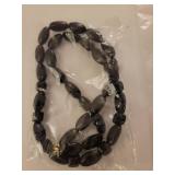 Black Glass Bead Necklace and Jewelry Set