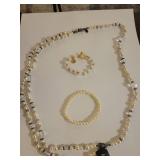 Pearl and Crystal Jewelry Set