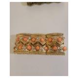 Coral and Crystal Jewelry Set