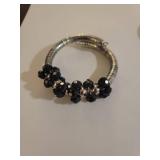 Designer Crystal and Silver Beaded Bracelet Set