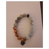 Handmade Jewelry Set - Heart Pendant Necklace and Beaded Bracelets