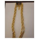 Paparazzi Gold Chain Necklace Set with Tassel Earrings