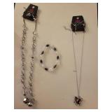 Paparazzi Silver Crystal Jewelry Set