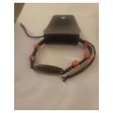 Fashion Jewelry Set - Beaded Bracelets and Silver Coral Cuff