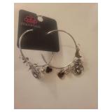 Paparazzi Jewelry Set - Charm Hoops, Ring & Cat Necklace