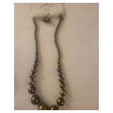 Green Fashion Jewelry Set with Necklaces and Hoop Earrings