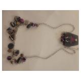 Paparazzi Clear Bead and Shell Necklace Set