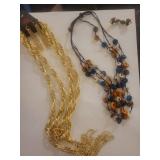 Paparazzi Jewelry Set - Gold Chain Necklaces and Multi-Color Accessories