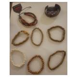 Boho Wood Bead Bracelet Collection