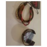 Boho Wood Bead Bracelet Collection