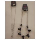 Paparazzi Fashion Jewelry Set - Crystal and Black Pearl Style Necklaces