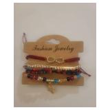 Paparazzi Red Stone Jewelry Set with Bracelet Stack