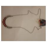 Paparazzi Red Stone Jewelry Set with Bracelet Stack