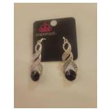 Purple Crystal and Silver Jewelry Set