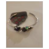 Paparazzi Fashion Jewelry Set - Brown Bracelet and Crystal Bangle