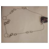 Blue Crystal Silver Pendant Necklace