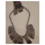 Paparazzi Geometric Silver Jewelry Set with Robot Keychain