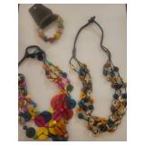 Colorful Multi-Strand Beaded Necklace Set