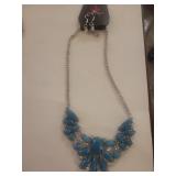 Paparazzi Blue Pearl and Crystal Jewelry Set