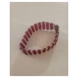 Jewelry Set - Boho Crystal Necklace, Purple Keychain & Bracelet