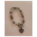 Bracelet Collection - Love Heart Charm and Beaded Set