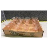 Pink Glass Cocktail Glasses Set - 12 Total Glasses