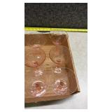 Pink Glass Cocktail Glasses Set - 12 Total Glasses