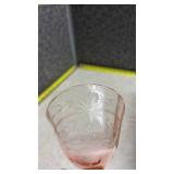 Pink Glass Cocktail Glasses Set - 12 Total Glasses