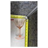 Pink Glass Cocktail Glasses Set - 12 Total Glasses