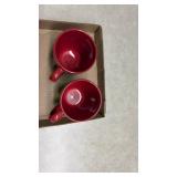 Corelle Red Ceramic Coffee Mug Set of 4