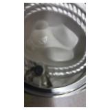 Western German Glass Beer Stein with Deer Design