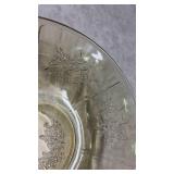 Yellow Depression Glass Floral Bowl