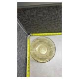 Yellow Depression Glass Floral Bowl