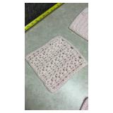 Handmade Pink Crochet Pot Holders Set