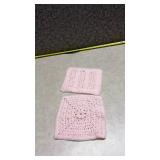Handmade Pink Crochet Pot Holders Set