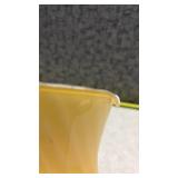 Yellow Glass Pitcher with Clear Handle