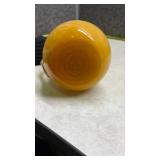 Yellow Glass Pitcher with Clear Handle