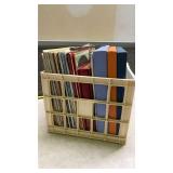 Mixed Music Album Collection with Storage Crate
