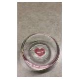 Orrefors Sweden Heart Glass Bowl