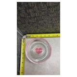 Orrefors Sweden Heart Glass Bowl