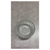 Cut Glass Candy Dish with Chrome Lid