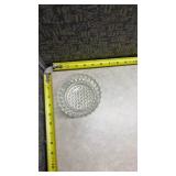 Cut Glass Candy Dish with Chrome Lid