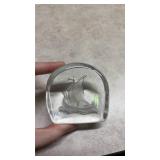 Scandinavian Glass Viking Ship Paperweight
