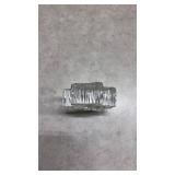 Lead Crystal Four Leaf Clover Decorative Paperweight